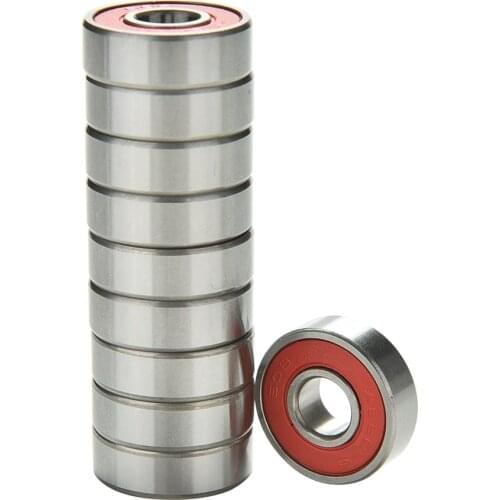 10x ABEC-9 608 2RS Inline Roller Skate Wheel Bearing Anti-rust Skateboard Wheel Bearing Red Sealed 8x22x7mm shaft