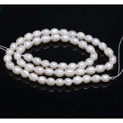 Natural freshwater pearl beads White (Grade A / AA / AAA) Measly DIY for making necklaces and bracelets 36CM Sold in packs