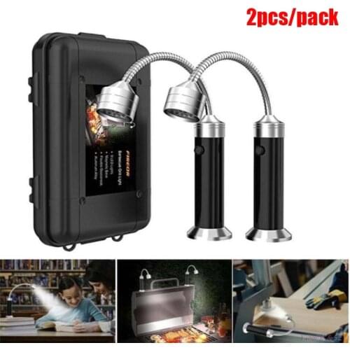 2Pcs Barbecue Light Outdoor Super Bright LED Light Magnetic Base Barbecue Light 360 Degree Adjustable Outdoor BBQ Lighting