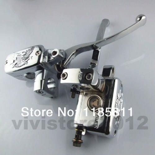 Universal Pair Bore Size 14mm Motorcycle Brake Clutch Levers Master Hydraulic Control Cylinder 1'' 25mm Handlebar Cruiser Bobber