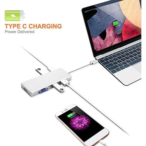 VONETS USB C Hub Type-C to HDMI Adapter Fast Transmission Stable Signal Converter Support 4K Resolution TF SD Card Reader