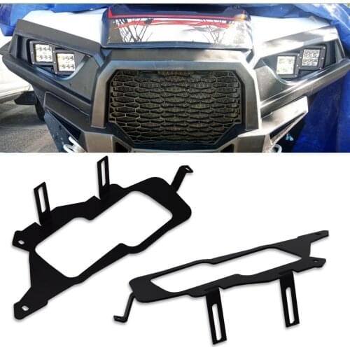 Wsen UTV Accessories Front LED Headlight Mounting Bracket Kit For Polaris 2014-2021 RZR XP 900 1000 High Grade Steel Black