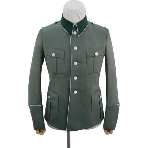 GUDA-B003 WWII German Heer M36 Officer General Gabardine piped service tunic Jacket