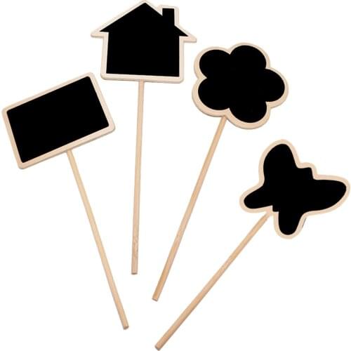 10PCS Mini Chalkboard Signs with Stand Small Wood Chalkboards Blackboard for Food Signs