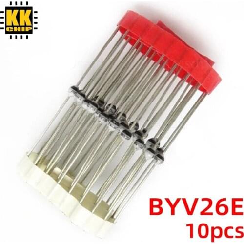 10PCS/LOT KKCHIP BYV26E SOD-57 1000V Ultra-fast Recovery Glass Passivation Rectifier Diode