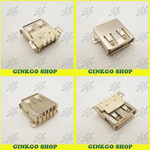 40pcs/lot Laptop 2.0 USB Female Connector Interface AF type SMT 180 Degree USB Sockect For Tablet PC Free shipping