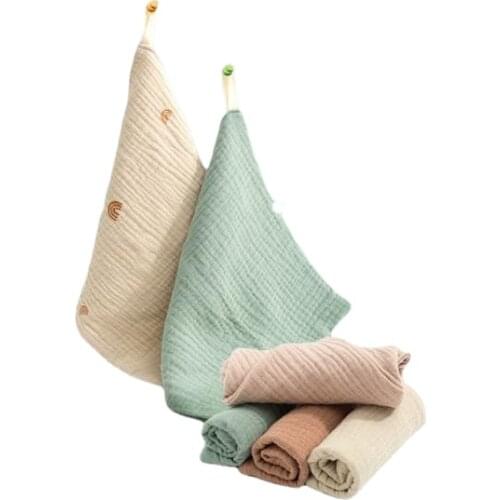 5pcs/set Baby Feeding Muslin Baby Blanket 100% Cotton Baby Gauze Towel Scarf Newborns Bathing Face Washcloth Wipe
