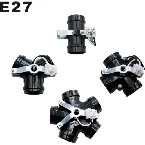 5 in 1 E27 Screw-Mount Lamp Holder E27 Light Base Converter Lamp Socket Splitter Adapter DIY For Droplight & Celling Lamp
