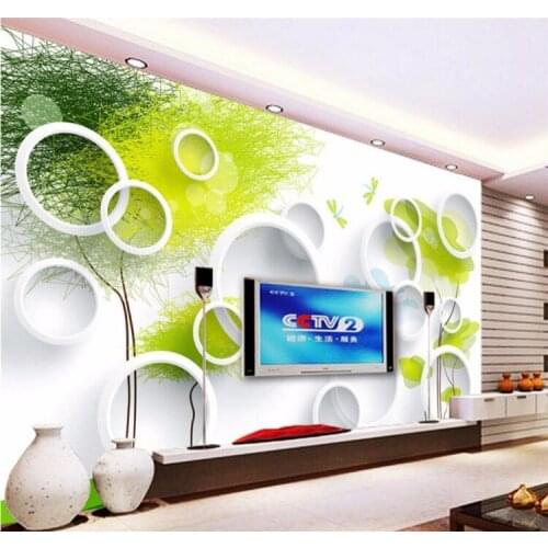 Abstract Tree 3D Circle TV Background Wall Living Room Decor Design Continental Bedroom Living Room TV Background Customized