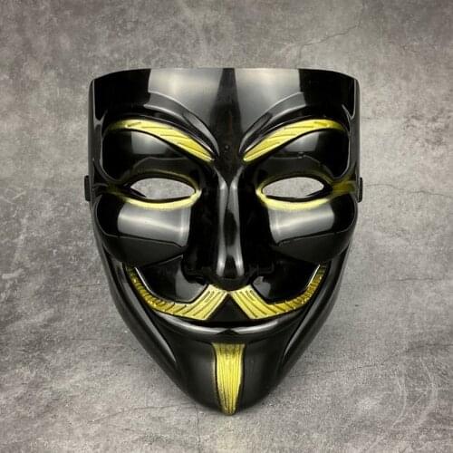 1pcs V for Vendetta Anonymous Mask Halloween Masquerade Scary Party Supplies Cosplay Costume Accessory Props Movie Guy Fawkes