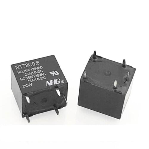 HOT NEW 9V AUTO relay NT78C0.6 NT78C0 6 NT78C06 9VDC DC9V 9V 5PIN