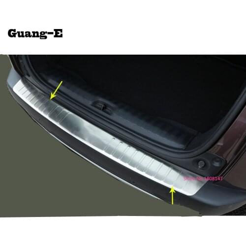 Car Stainless Steel Back Rear Pedal Door Scuff Plate Frame Outside Threshold Trunk 1pcs For Peugeot 2008 2014 2015 2016 2017