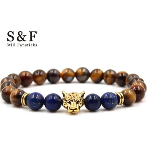 Animal Head Bracelet Stone Bracelets For Women Pulseira Masculina Men Jewelry Bileklik Pulseiras Buda Femme Womens Wristband