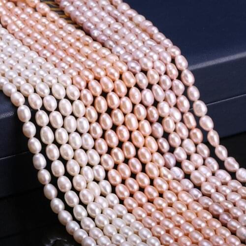 Natural Freshwater Pearl Rice-shape Loose Beads For Jewelry Making DIY Bracelet Earring Necklace Anklet Accessory
