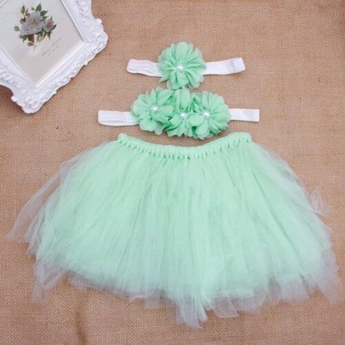 Baby Toddler Girl Flower Clothes+Hairband+Tutu Skirt Photo Prop Costume Outfits R7RB