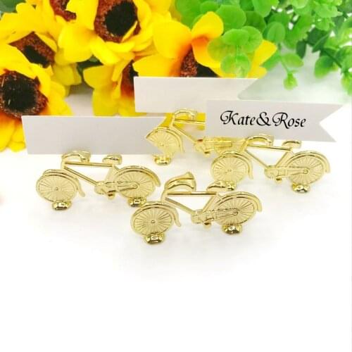 80PCS Antique Photo Holder Wedding Gift of Bicycle Place Card Holders For Party Decoration Favors and Guest Seat Name Holder