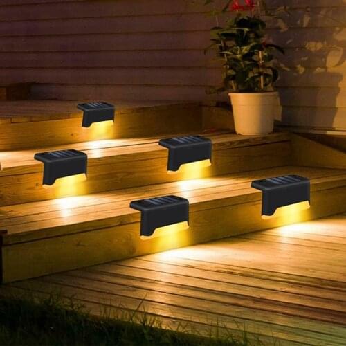 12PCS Solar Deck Light Solar Step Light Outdoor Waterproof LED Solar Fence Light For Garden Yard Patio Stairs Pathway Solar Lamp