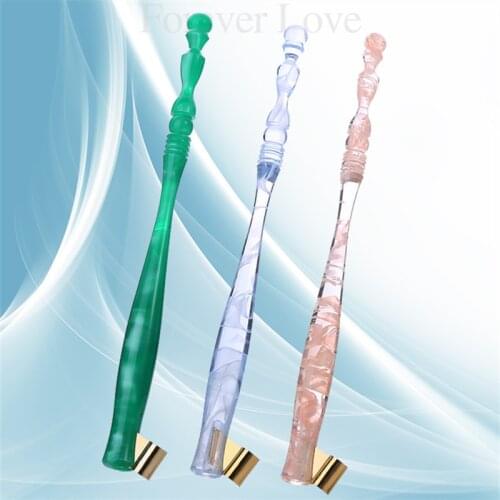 Imitation Glass Resin Oblique Dip Penholder Calligraphy Dip Penholder Dip Pen Holder Pen Rod