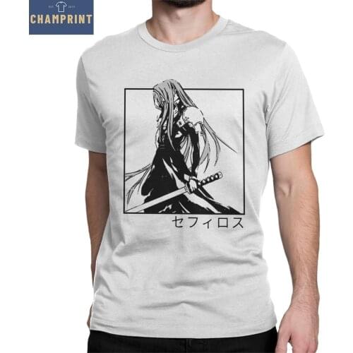 Sephiroth Ffvii Final Fantasy T Shirt for Men 100% Cotton Amazing T-Shirt Crew Neck Tee Shirt Short Sleeve Clothes Unique
