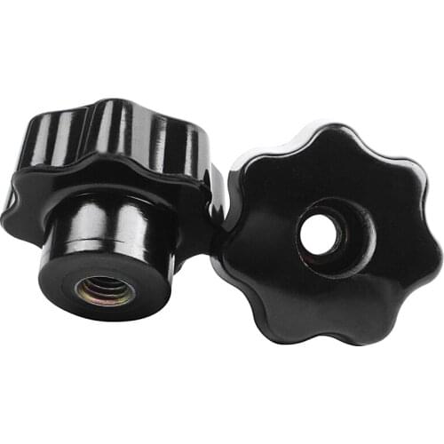 Hot 5 pieces Black star grip knobs, female thread diameter 8mm, head diameter 40mm