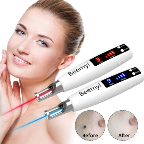 Picosecond Laser Pen Red Blue Light Beauty Scar Acne Freckle Mole Tattoo Pigment Dark Spot Removal Pen Portable Machine Device