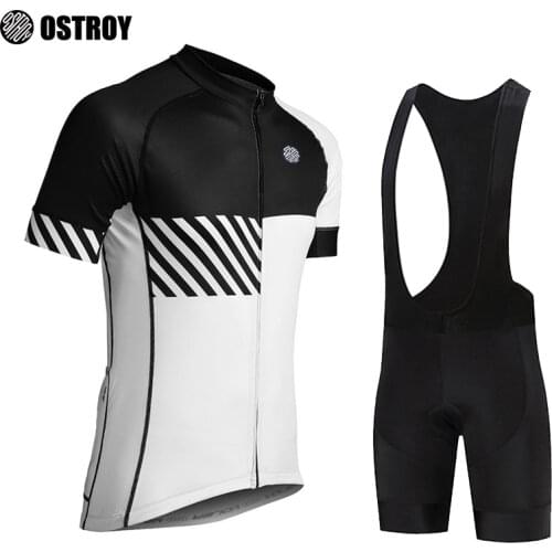 Summer Cycling Sets Triathlon Bicycle Clothing Breathable Anti-UV Mountain 2021 OSTROY Cycling Clothes Suit Ropa Ciclismo Verano