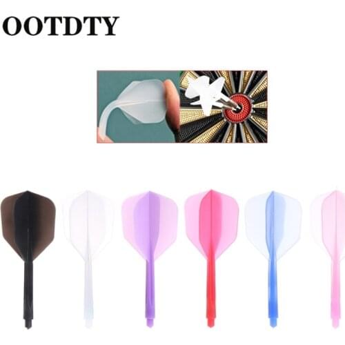 OOTDTY 6pcs Plastic Professional Dart Flights 2BA Screw Soft Durable 80mm Darts Tail Dart Tail