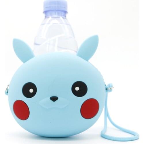 Original Pokemon Fashion Silicone Wallet Pikachu Cartoon Anime Zipper Pet Coin Purse Kids Key Storage Bag Children Birthday Gift