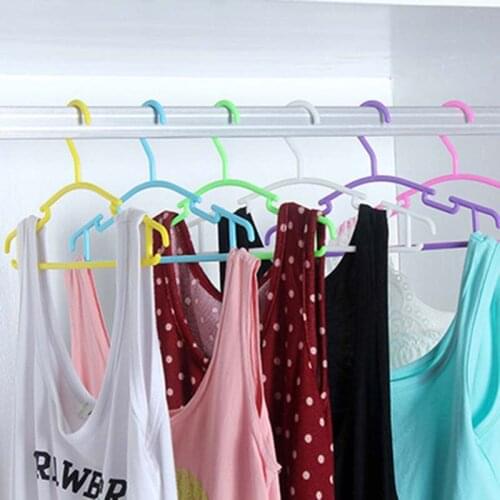 Portable Clothes Hanger Kids Children Toddler Baby Clothes Coat Plastic Hangers Hook Household Hot Selling organizer 10Pcs/Lot