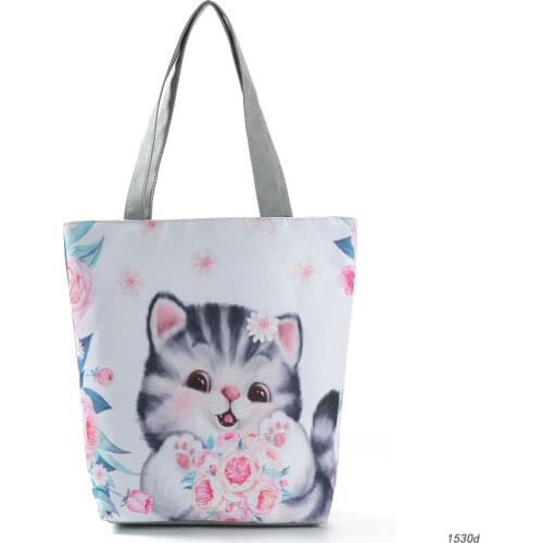 Casual Reuseable Women Shoulder Shopping Bag Female Fashion Daily Use Handbags Canvas Beach Tote Wholesale