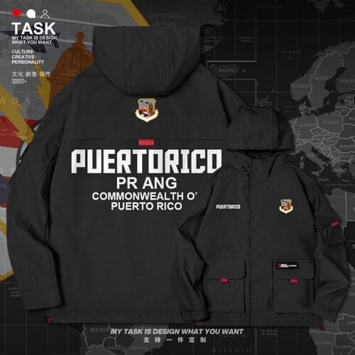 Puerto Rico Rican PRI PR men jacket hooded air force logo army fan top printed casual mens jackets new nation autumn clothes
