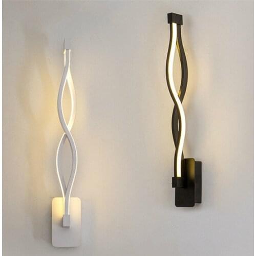Nordic Simple Spiral Aluminum Wall Lamps Living Room Decoration Bedroom Beside Lamp Background LED Lights Dining Room Decor