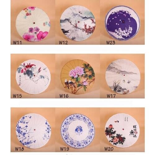 Silk Painting Folding Sun Umbrella Kids Rain Women Silk Prop Cheongsam Parasol Jardin New Pesca High Quality