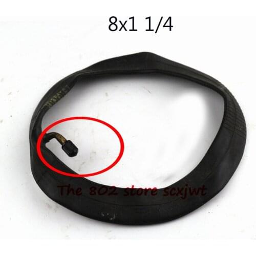 High quality 8X1 1/4 Inner Tube With Bent Valve 8 inch 8*1 1/4 tube tyre Suits A-Folding Bike Electric / Gas Scooter
