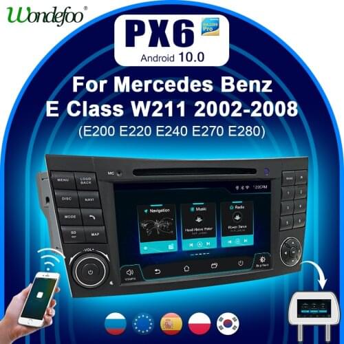 Wondefoo PX6 2 DIN Android 10 Car radio For E-Class W211 Mercedes Benz CLK G-Class W463 CLS W219 auto stereo navigation audio