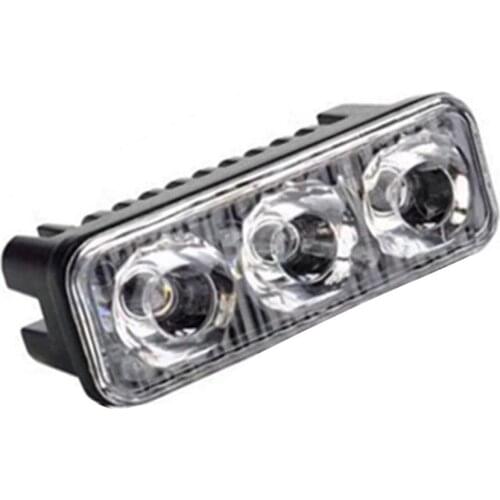 1Pc Waterproof Universal Car High Power Aluminum LED Daytime Running Lights with 3-LED Lens DC 12V White 6000K DRL Fog Lamps