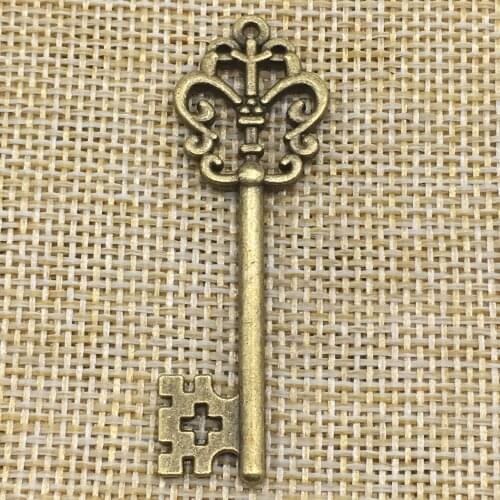 10Pcs Key Charms Antique Bronze Color DIY Jewelry Making Handmade Crafts