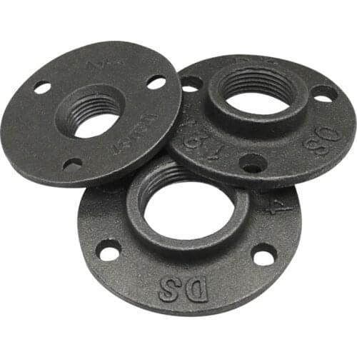 2pcs DN15 cast Iron Pipe Fittings Floor flange for Antique home furniture