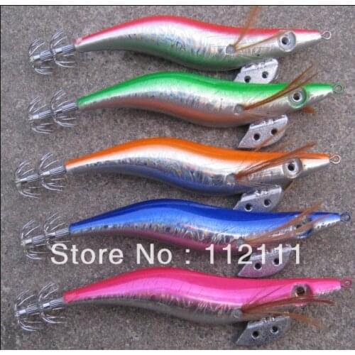 20pcs 3.5# squid jigs with laser colour (21g 13.5cm )