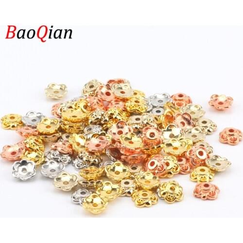 200pcs/Batch Loose 9mm Flower Shape Handmade Creative Fashion Necklace Bracelet Bracelet Gasket Beads DIY Craft Accessories