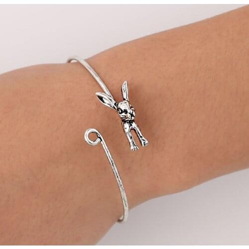 3pcs/Lot Mix Color Love Bunnies Bangle Bracelet Retro Style Vintage Jewelry NEW