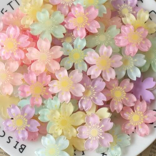 30Pcs/Lot Mixed Flowers Cabochon Flatback Resins Decoration Crafts Embellishments For Scrapbooking Accessories