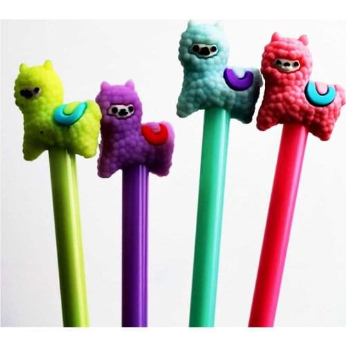 4pcs/Set Creative stationery cute kawaii alpaca gel pen student supplies pen refill pen office for school 2020