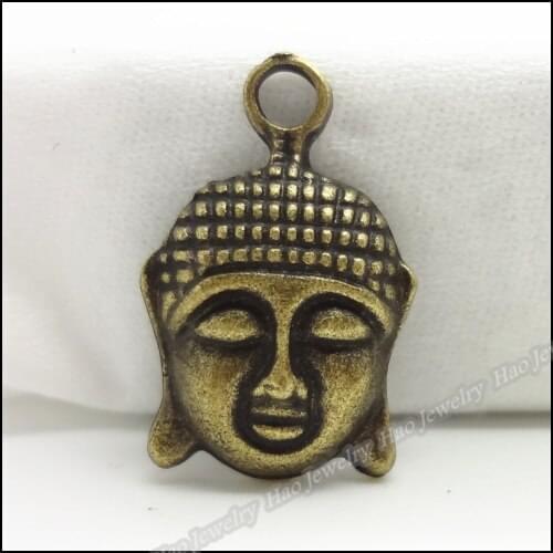 40pcs Vintage Charms Buddha Pendant Antique bronze Fit Bracelets Necklace DIY Metal Jewelry Making