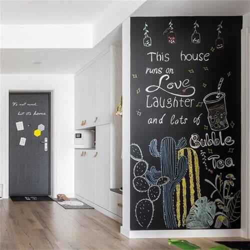 45x100cm Blackboard Stickers Chalk Board Removable PVC Draw Mural Decor Art Chalkboard Wall Sticker For Kids Rooms Durable