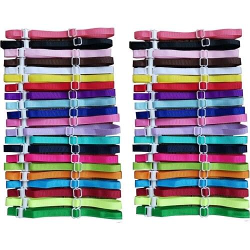 500PC/Lot Solid Colors Ribbon Dog Ties Collars Adjustable Cat Dog Bowties Pet Dog Accessories