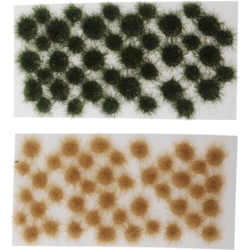 80pcs Dead 5mm Self Adhesive Static Grass Tufts X40 Model Railway Terrain