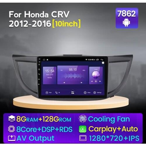 8core 6G 128G car radio for Honda CRV CR-V 4 RM RE 2011-2018 Multimedia GPS Navigation QLED screen WIFI 4G LTE DSP carplay
