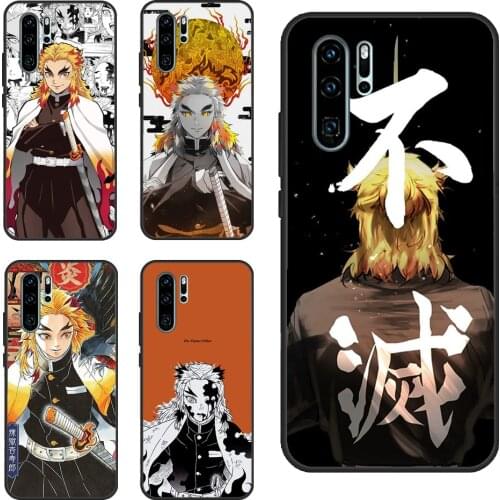 Rengoku Kyoujurou Demon Slayer For Huawei P30 Pro P40 P20 Lite P Smart Z 2021 Nova 5T Case For Honor 8X 9X 9S 10 X Lite