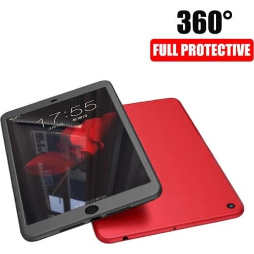 Tempered Glass For Ipad 10.2 2019 Case 360 Degree Front Back Full Cover Silicone Case For iPad 7th Generation A2197 A2198 A2200